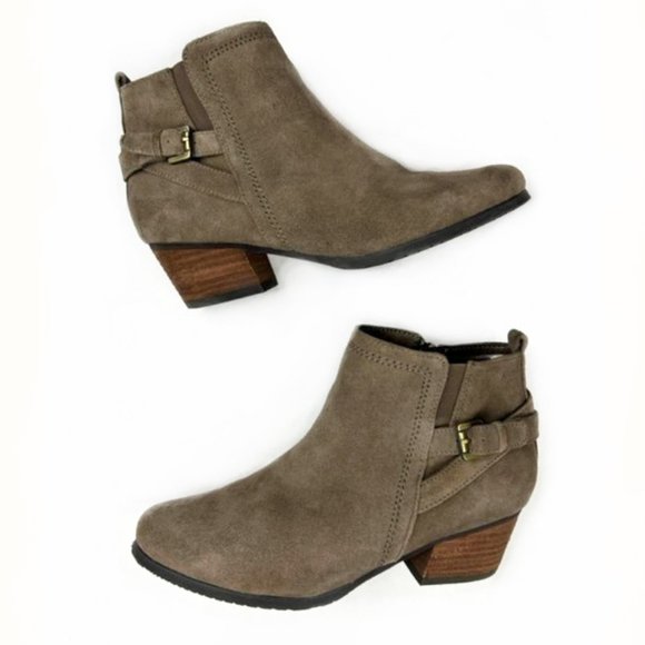 Blondo Taupe Idra Waterproof Suede Ankle Booties 8 - Picture 3 of 12